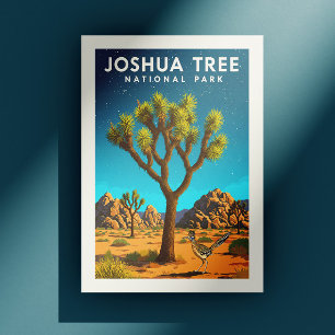 Cartão Postal Parque Nacional Vintage Joshua Tree