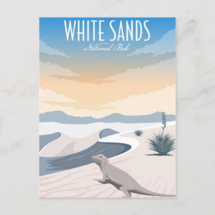 Cartão Postal Parque Nacional Vintage White Sands Novo México