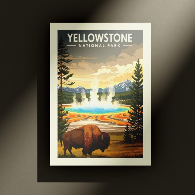 Cartão Postal Parque Nacional Vintage Yellowstone (Criador carregado)