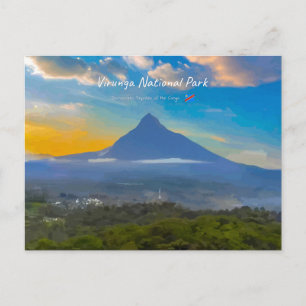 Cartão Postal Parque Nacional Virunga, RD Congo - Vulcão