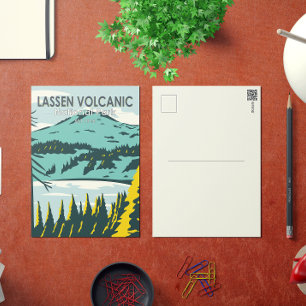 Cartão Postal Parque Nacional Vulcânico Lassen Califórnia Antigo