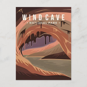 Cartão Postal Parque Nacional Wind Cave South Dakota Vintage