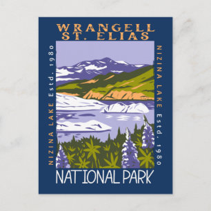 Cartão Postal Parque Nacional Wrangell St Elias Vintage Desgasta