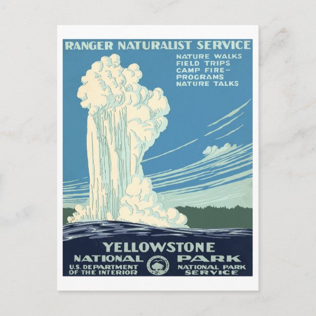 Cartão Postal Parque Nacional Yellowstone (Frente)