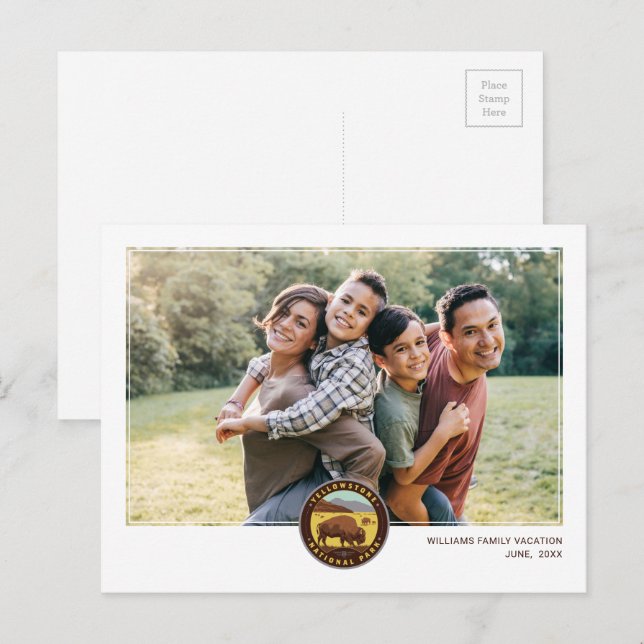 Cartão Postal Parque Nacional Yellowstone (Frente/Verso)