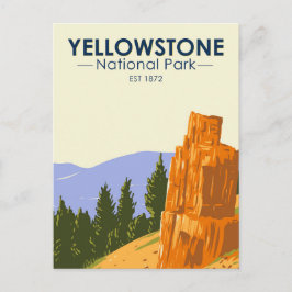 Cartão Postal Parque Nacional Yellowstone Árvore Petrificada Vin