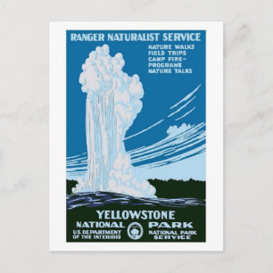 Cartão Postal Parque Nacional Yellowstone Vintage