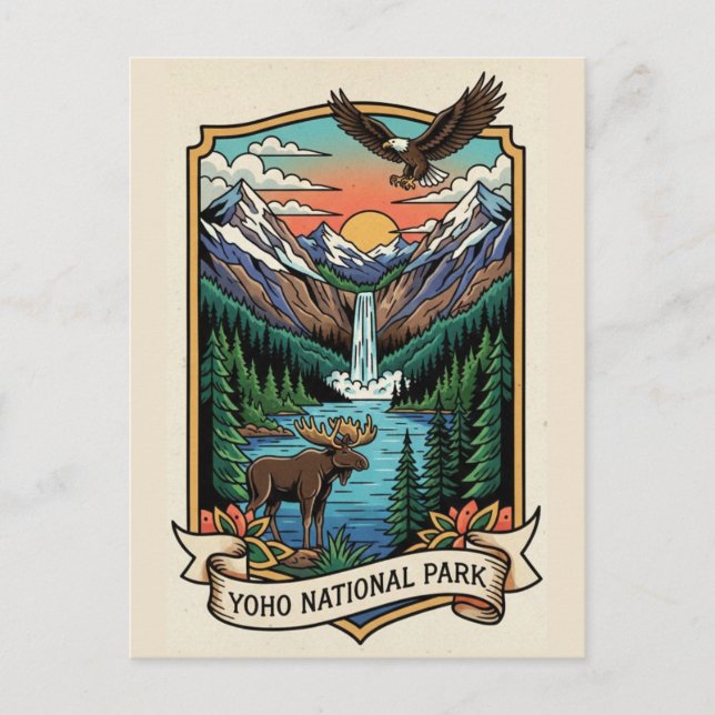 Cartão Postal Parque Nacional Yoho Canadá (Frente)