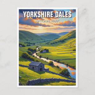 Cartão Postal Parque Nacional Yorkshire Dales Inglaterra Viagem