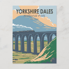 Cartão Postal Parque Nacional Yorkshire Dales Inglaterra Vintage