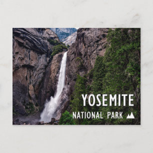 Cartão Postal Parque Nacional Yosemite California Waterfall