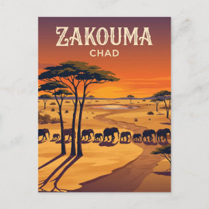 Cartão Postal Parque Nacional Zakouma Chade