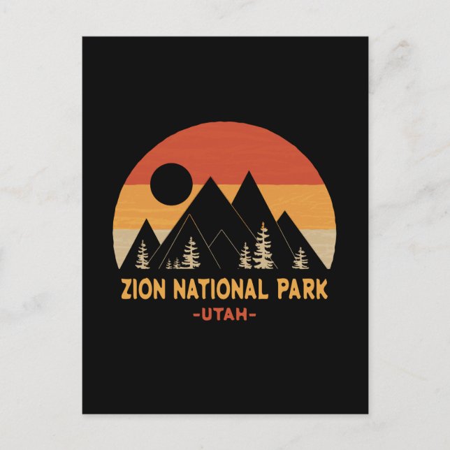 Cartão Postal Parque Nacional Zion (Frente)
