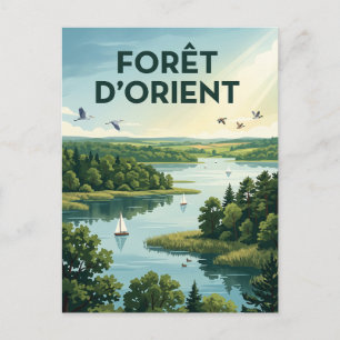 Cartão Postal Parque Natural Regional de Forêt d'Orient França