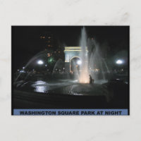Parque quadrado de Washington na noite, NYC