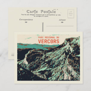 Cartão Postal Parque regional de Vercors, Montes Alps, França