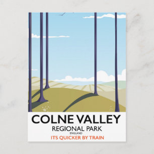 Cartão Postal Parque Regional do Vale de Colne, cartaz ferroviár