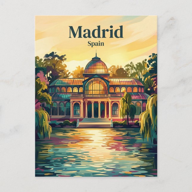Cartão Postal Parque Retiro Espanha (Frente)