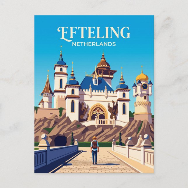 Cartão Postal Parque Temático Efteling Países Baixos (Frente)