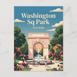 Cartão Postal Parque Washington Square EUA