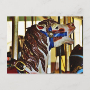 Cartão Postal Parques de diversões de cavalos de carrosséis