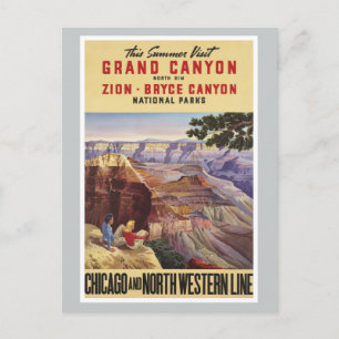 Cartão Postal Parques Nacionais Grand Canyon