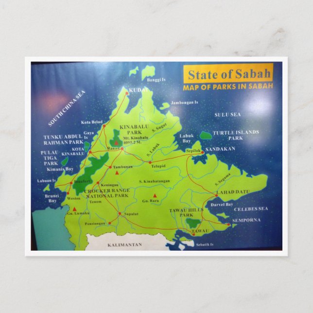 Cartão Postal Parques sabah (Frente)