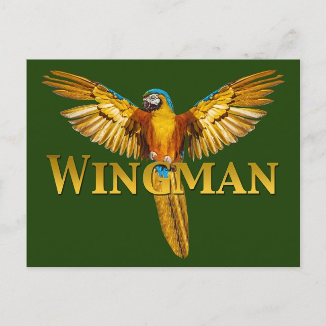 Cartão Postal Parrot Wingman (Frente)