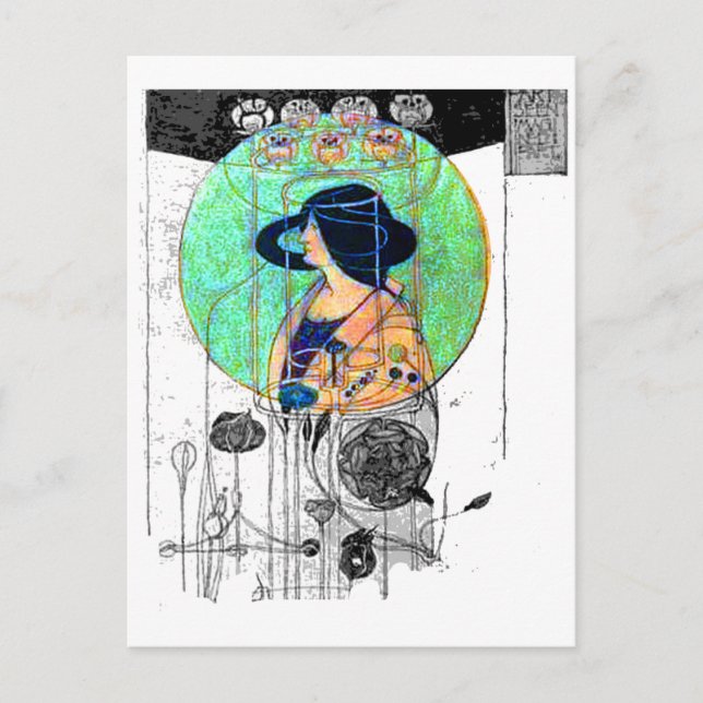 Cartão Postal Parte Vista - Parte Imaginada por Charles R. Macki (Frente)