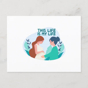 Cartão Postal Parteira Obstetra Grávida