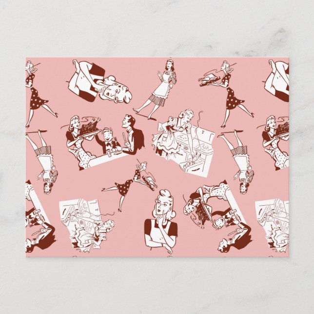 Cartão Postal Parteira retrô (Frente)