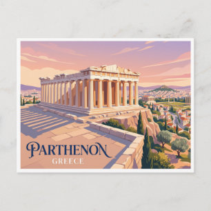 Cartão Postal Partenon Atenas Grécia