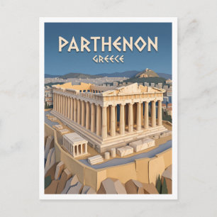 Cartão Postal Partenon Atenas Grécia