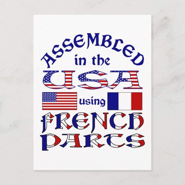 Cartão Postal Partes Francesas (Frente)