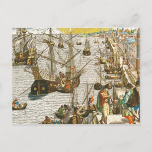 Cartão Postal Partida de Lisboa para o Brasil