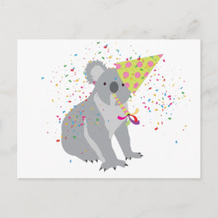 Cartão Postal Partida Koala - Animais com festa