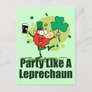 Cartão Postal Partido Como um Leprechaun