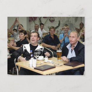 Cartão Postal Partido MEdvedev e Putin