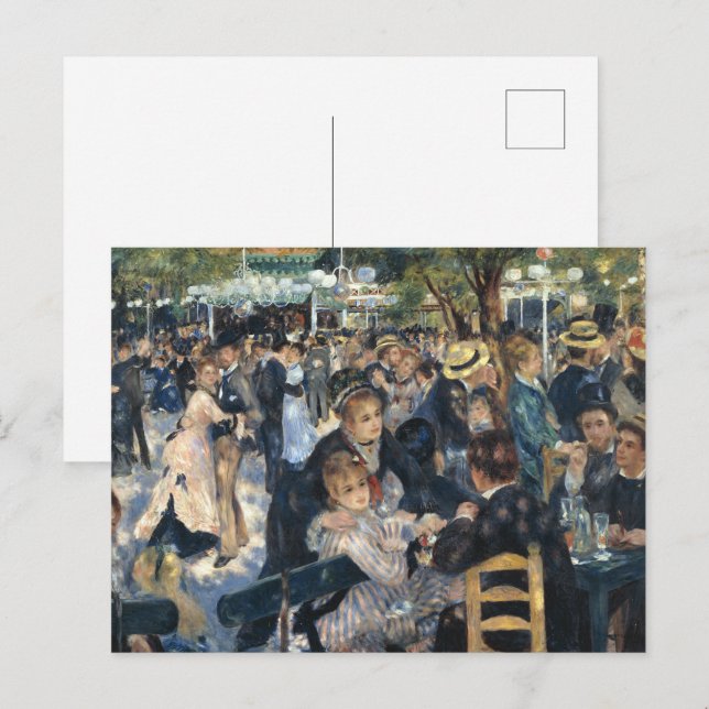 Cartão Postal Partido Renoir Moulin Dance Galette (Frente/Verso)