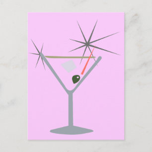 Cartão Postal Partini Martini Glass