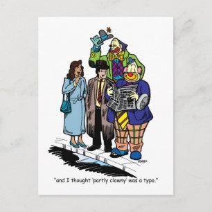 Cartão Postal Partly Clowny