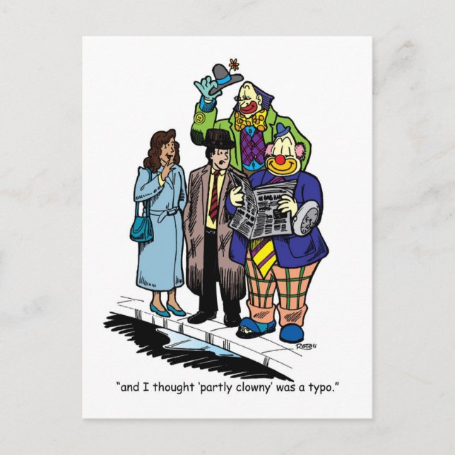 Cartão Postal Partly Clowny (Frente)