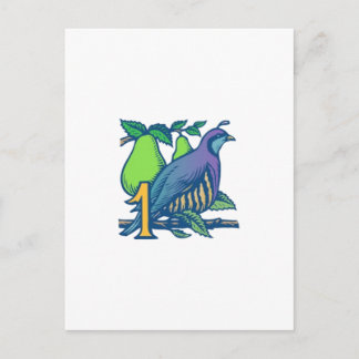 Cartão Postal Partucho em uma árvore de pera