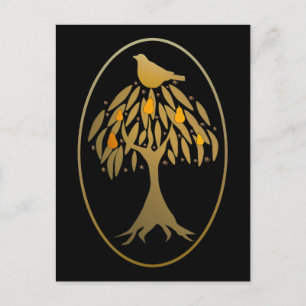 Cartão Postal Partucho em uma árvore Dourada