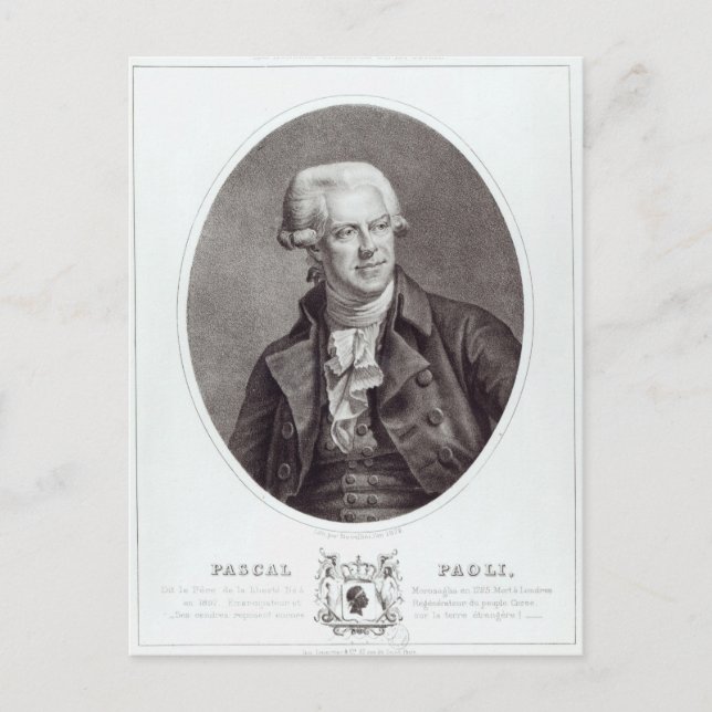 Cartão Postal Pascal Paoli, 1872 (Frente)
