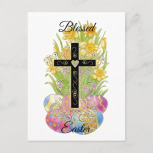 Cartão Postal Páscoa abençoada