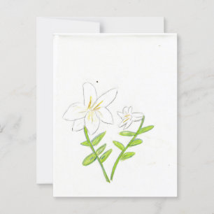 Cartão Postal Páscoa branca Lily
