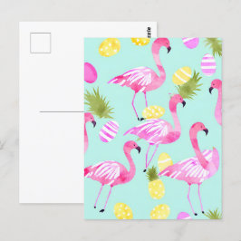Cartão Postal Páscoa Flamingo