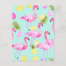 Cartão Postal Páscoa Flamingo