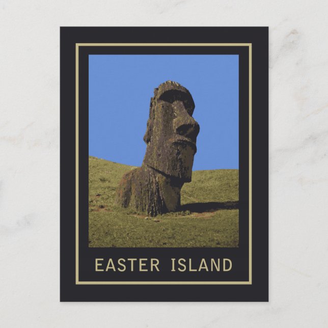 Cartão Postal Páscoa Island Moai (Frente)